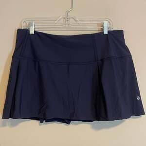 Lululemon Midnight Navy Lost In Pace Tennis Skort Skirt Size 12 Womens Athletica